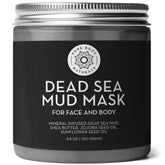 Pure Body Naturals Dead Sea Mud Mask jar close-up for clearer pores.