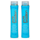 Pure Brazilian Anti-Frizz Shampoo bottle pour promises smoothness for daily use.