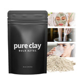 Pure Clay calcium bentonite clay powder bulk bag for facial and skin care.