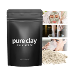 Pure Clay calcium bentonite clay powder bulk bag for facial and skin care.