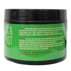 Pure O Hair Solution Lock & Twist Gel being applied to define twist styles with flexible hold.