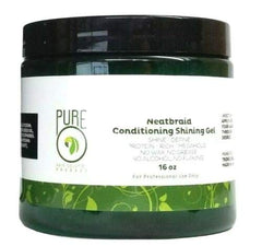 Pure O Natural Neatbraid gel bottle pour for glossy edge definition