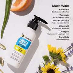 Pure Relief Arnica Cream swatch closeup highlights texture for fast-acting bruise care.