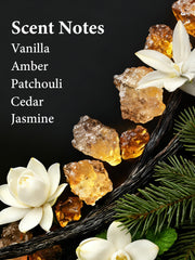 PUREAMOR Amber Vanilla travel-size bottle offers convenient on-the-go fragrance.