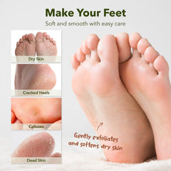 Purederm Shiny & Soft Foot Peeling Mask ingredients showcase botanical extracts for gentle exfoliation.