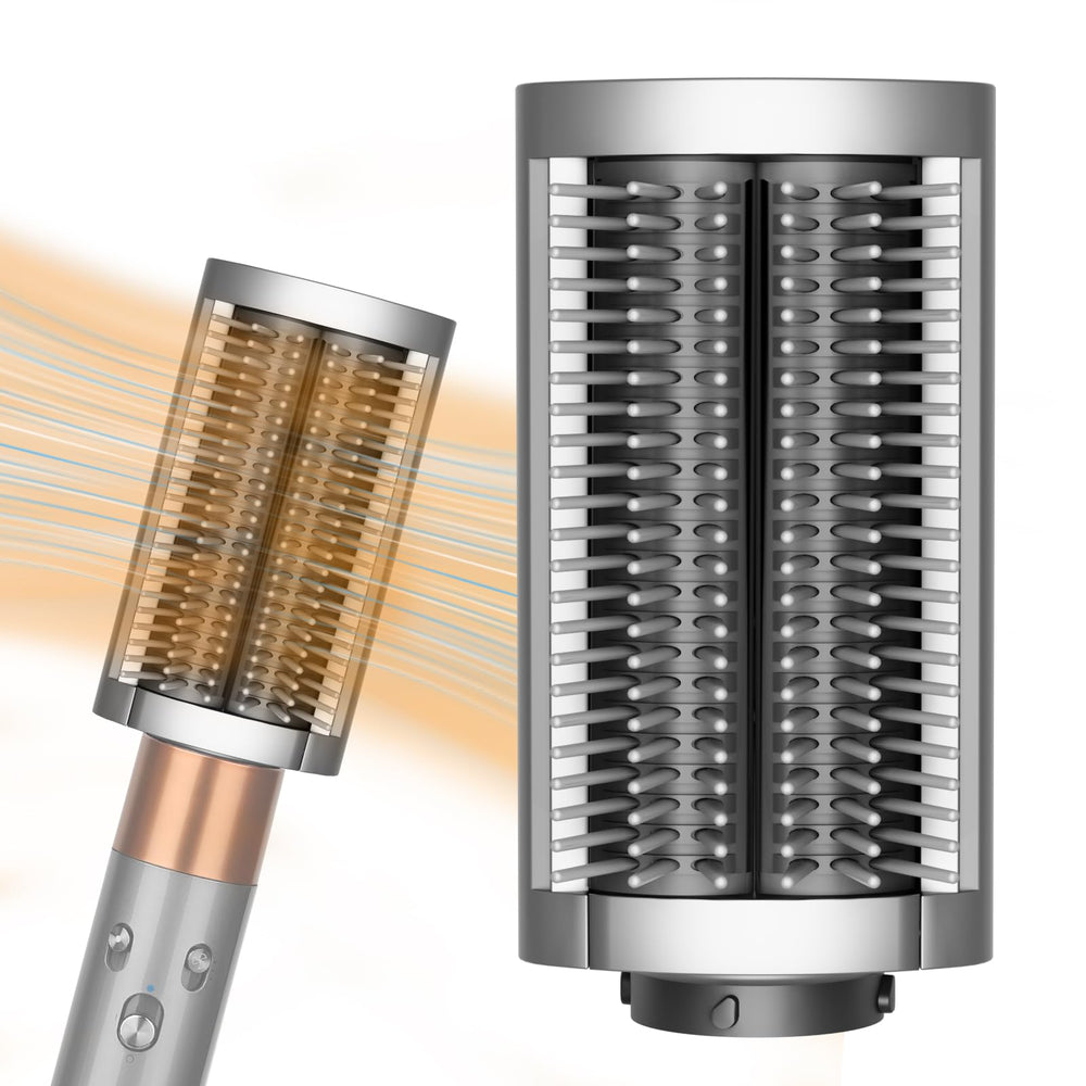 PUREGUST New Firm Smoothing Brush attached to Dyson Airwrap for smooth, straight results.