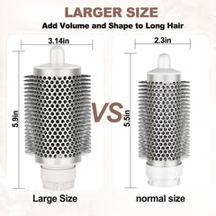 PureGUST round brush attachment large size design for faster curling results