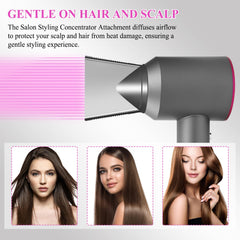 PureGUST magnetic-attachment close-up shows quick, secure fit for fast styling.