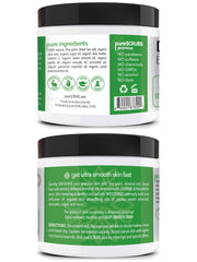 PureSCRUBS cucumber body scrub set wooden spoon for easy scooping and mess-free application