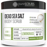 PureSCRUBS lemongrass scrub jar for smooth skin and spa-like care