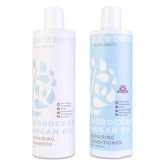 Purezero Moroccan Argan Oil Shampoo bottle front offers nourishing repair for damaged hair.