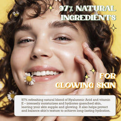 Purifect CEO of H2O serum application on skin suggests soothing, balanced hydration.