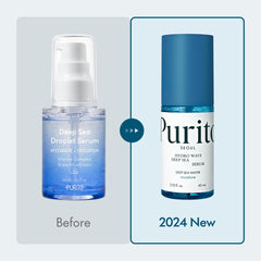 PURITO Deep Sea Serum packaging front conveys marine hydration for oily skin.