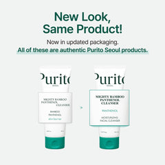 PURITO Mighty Bamboo Panthenol Cleanser bamboo extract focus indicating deep moisture support
