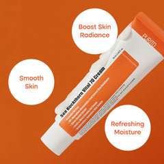 PURITO Sea Buckthorn Vital 70 Cream swatch demonstrates even skin tone support