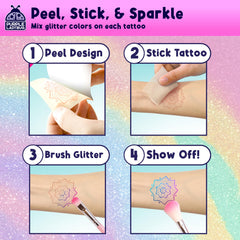 Purple Ladybug tattoo brushes enable precise placement and quick coloring