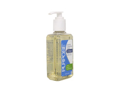 Purpose Gentle Cleansing Wash label close-up highlights sulfate-free formula for milder cleansing.