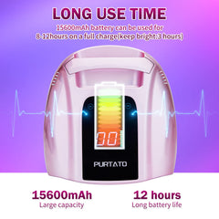 Purtato cordless rechargeable nail lamp provides portable, wire-free convenience for on-the-go nails.