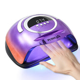 PUSHUJIA 300W nail lamp front view for fast gel curing at home or salon.