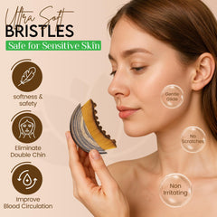 PUUR HOUSE ergonomic pneumatic contour brush for precise at-home facial massage.