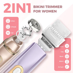 PVBKZ bikini trimmer dual-ring foil head for smooth removal near the bikini line