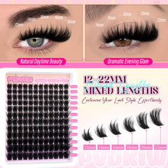 PVDKIW 12-22mm lengths for customizable daytime to evening lash looks