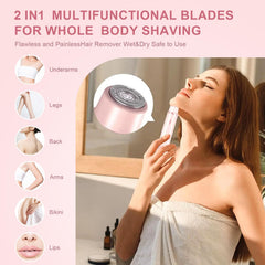 PYATE hypoallergenic ceramic blades close-up for sensitive-skin trimming
