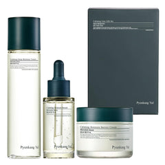 Pyunkang Yul Calming Line toner bottle highlights lightweight hydration for daily use.