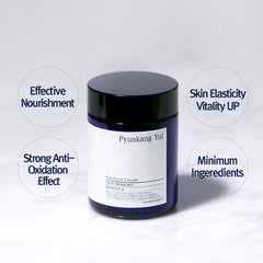Pyunkang Yul Nutrition Cream texture swatch illustrating thick yet non-greasy absorption