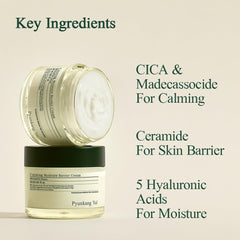 Pyunkang Yul PKY cream swirl on skin demonstrates soothing texture for calm skin.