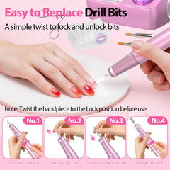 PYVOLA handpiece storage keeps tools organized for efficient manicures