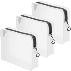 Qbily clear-leak-proof bag front view semi-clear for quick access to items