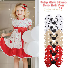 Qearl rose bows detail with grosgrain ribbon finish.