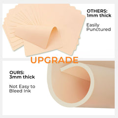 qeqanazo 3mm double-sided tattoo practice skin supports flexible technique work