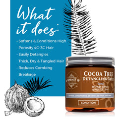 Close-up of Cocoa Tree Detangling Ghee texture showing evolving consistency.