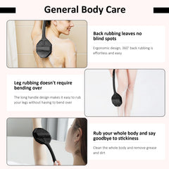 QiaKeoo ergonomic non-slip grip close-up demonstrates secure control during scrubbing.