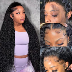 Qiikota Deep Wave Lace Front Wig 30in with invisible hairline for natural everyday looks