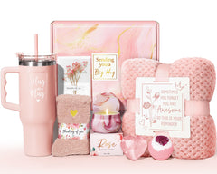 Qinline gift box featuring rose spa items, ideal for gifting and self-care