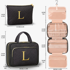 Qinline travel toiletry organizer pocket layout keeps items easy to locate