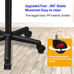 Qinrunkoi salon tray with 360-degree casters for quiet, smooth movement.
