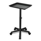 Qinrunkoi salon tray on wheels with stable base for easy maneuvering.