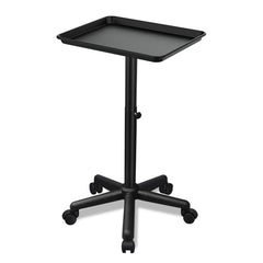 Qinrunkoi salon tray on wheels with stable base for easy maneuvering.