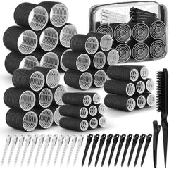 Qinzave hair curler rollers set box showing complete kit for versatile styling