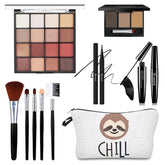 QIONG all-in-one makeup kit eye palette offers versatile earth tones for day-to-night looks