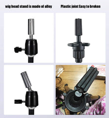 QISHI YUHUA wig stand height adjustment enables ergonomic working position