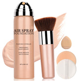 QIUFSSE airbrush foundation Natural Porcelain bottle showing lightweight full-coverage finish