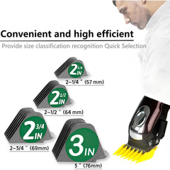 QPOIBSD 64mm clipper guard enables medium-length, balanced hairstyles.