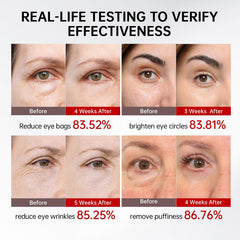 QQE eye serum packaging close-up showing precise 0.02ml dispense