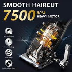 QQTIN hair clippers cordless-corded-use for flexible trimming at home or on the go