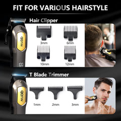QQTIN hair clippers self-sharpening-blades maintain sharpness for clean cuts